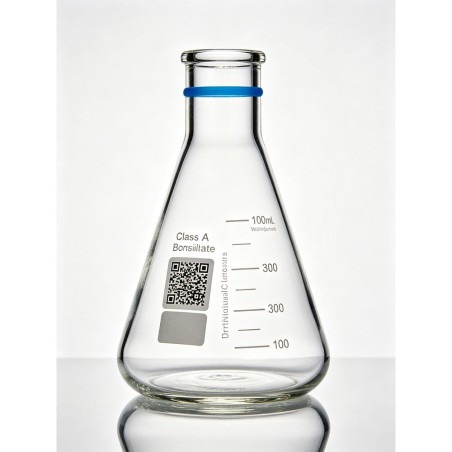 Matraz Erlenmeyer con Esmerilado y Tapón Borosilicato 3.3 OMSONS — 25 a 2.000 mL