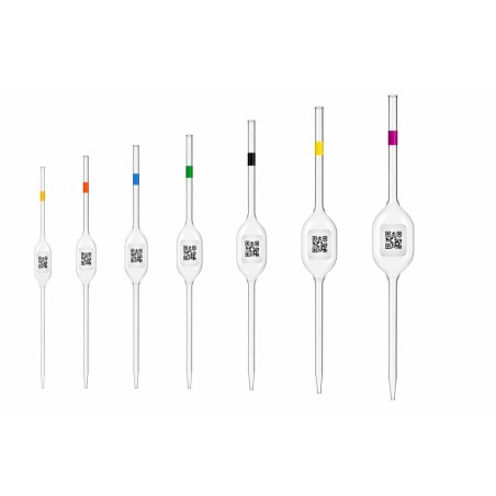 Pipetas Volumétricas Una Marca Clase A OMSONS — Certificado Individual QR · 1 a 100 mL