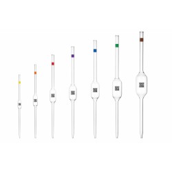 Pipetas Volumétricas Una Marca Clase A OMSONS — Certificado Individual QR · 1 a 100 mL