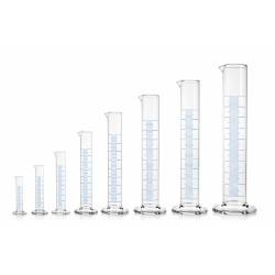 Cilindros Graduados Base Hexagonal Borosilicato 3.3 OMSONS — Clase A y B · 5 a 2.000 mL