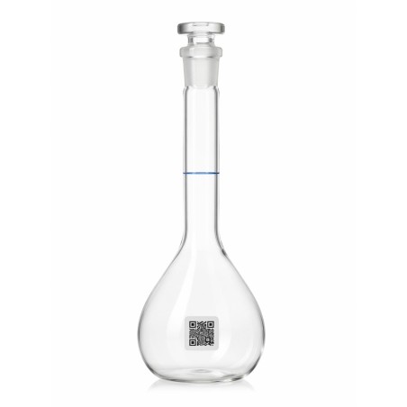 Matraces Aforados Clase A Borosilicato 3.3 OMSONS — Certificado Individual QR · 25 a 500 mL